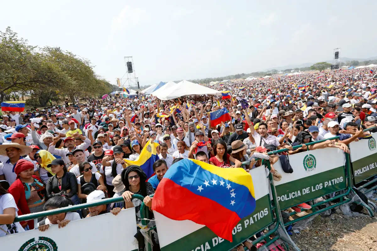 Concierto Venezuela Aid Live. Puente Binacional Tienditas. Cúcuta, Norte de Santander, 22 de febrero de 2019.
