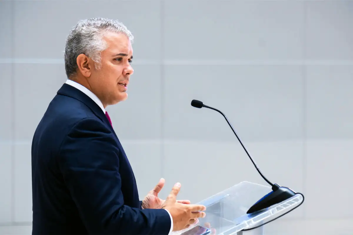 Exponiendo los logros de su política de Paz con Legalidad. Sopó, Cundinamarca, 2 de junio de 2022.