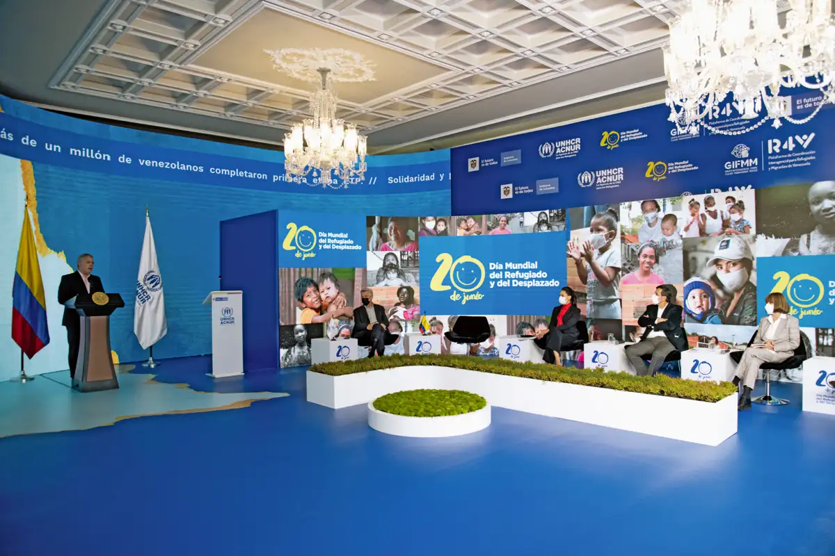 Conmemoración del Día Mundial del Refugiado. Salón Bolívar, Casa de Nariño, Bogotá, 20 de junio de 2021.