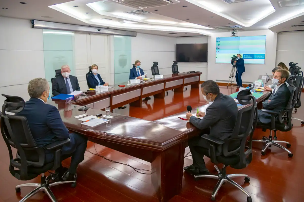Reunión con representantes de la Unión Europea. 17 de junio de 2021.