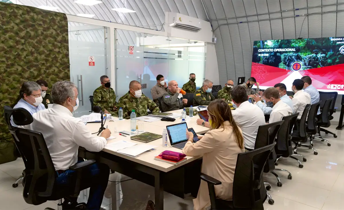 Reunion de seguridad. Tibú, Norte de Santander, 3 de septiembre de 2020.