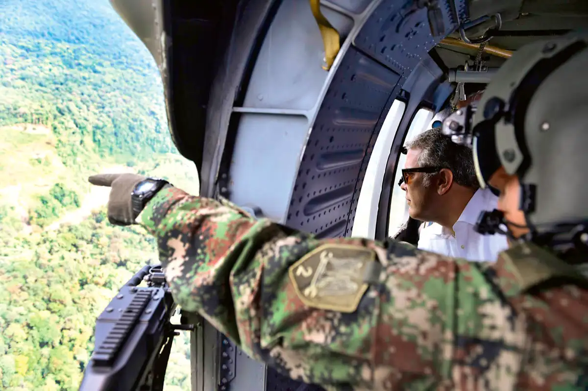 Sobrevuelo y reconocimiento de la zona rural donde se adelantó el operativo contra alias Guacho. Tumaco, Nariño, 22 de diciembre de 2018.