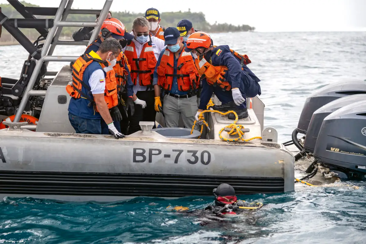 Visita al submarino Emisario. Muelle del Cove, San Andrés Islas, 19 de diciembre de 2020.