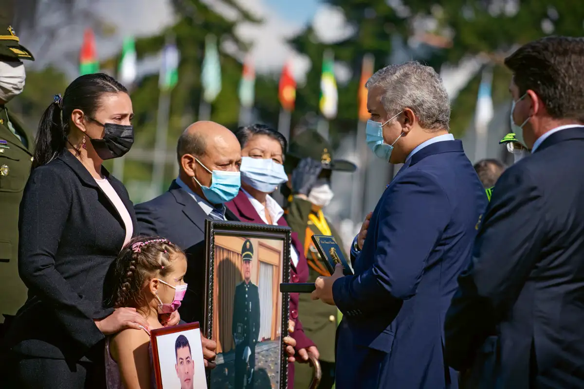 Celebración de 130 años de la Policía, ascensos y homenaje a oficial caído. Bogotá, 11 de noviembre de 2021.