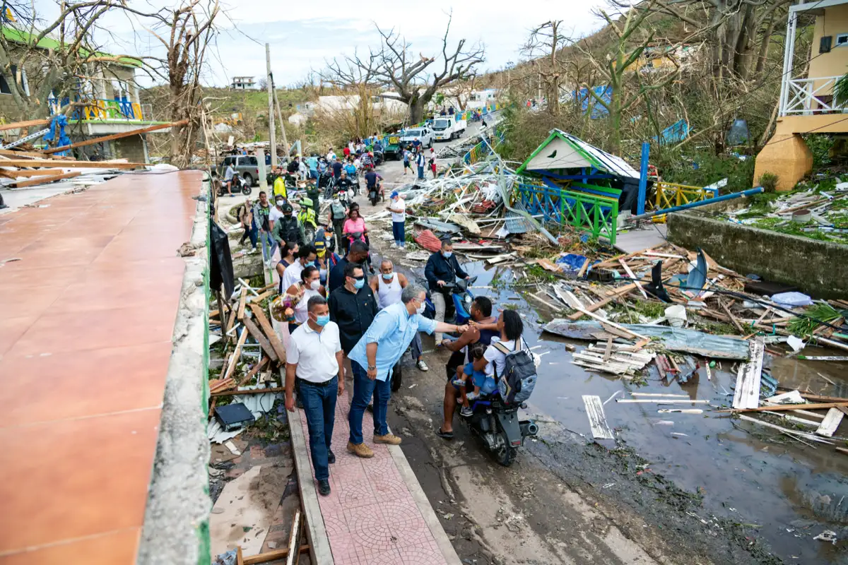 Recorrido por los desastres dejados por el huracán Iota. Isla de Providencia, archipiélago de San Andrés, 17 de noviembre de 2020.