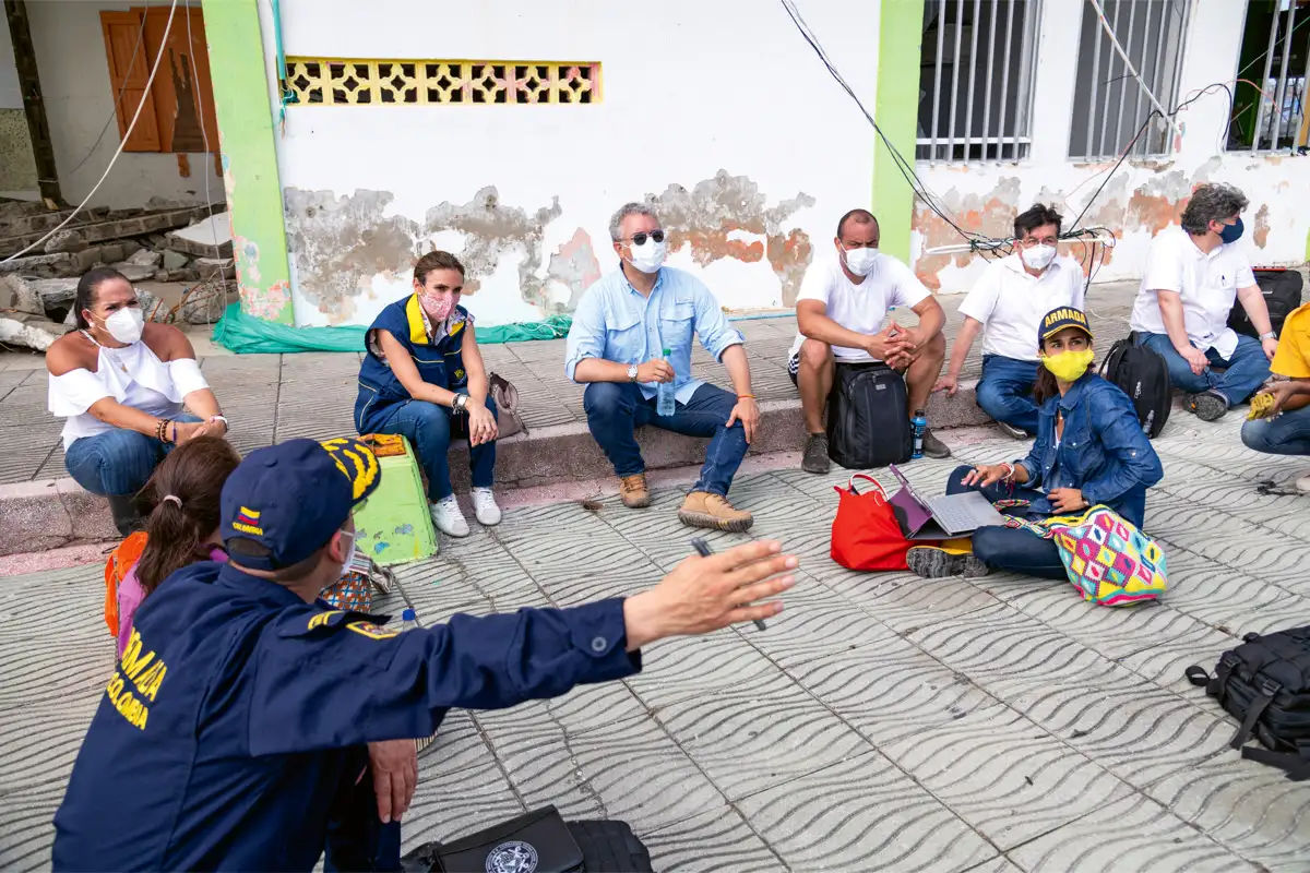 Recorrido por los desastres dejados por el huracán Iota. Isla de Providencia, archipiélago de San Andrés, 17 de noviembre de 2020.