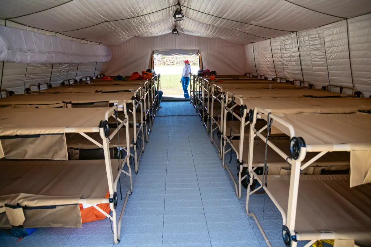 Hospital de campaña, isla de Providencia. 20 de noviembre de 2020.