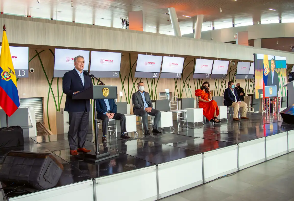 Inauguración del nuevo terminal del aeropuerto Internacional de Matecaña, Pereira, Risaralda, 30 de agosto de 2020.