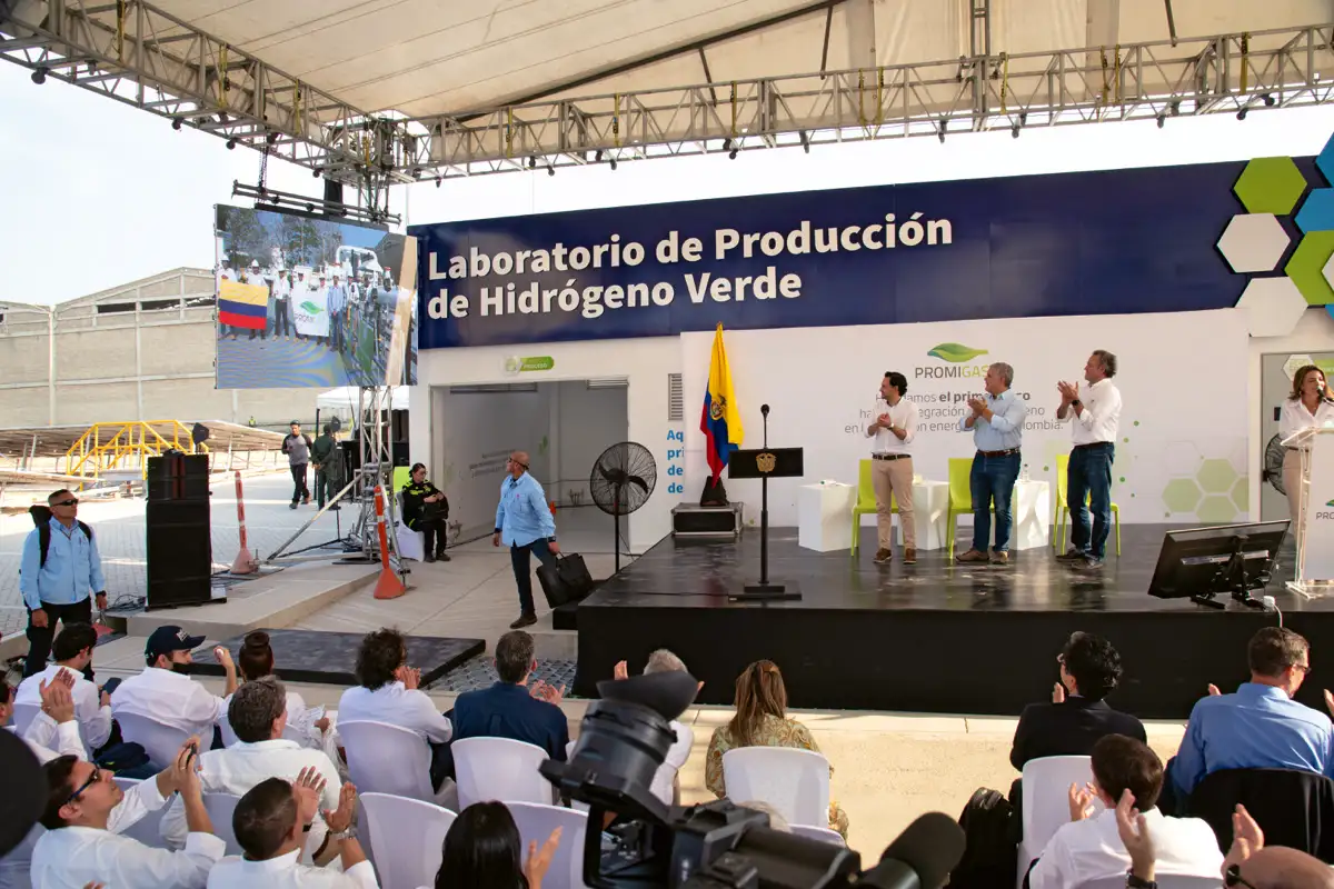 Inauguración del Laboratorio de Hidrógeno Verde. Estación Heróica, Refinería Cartagena, Bolívar, 18 de marzo de 2022.
