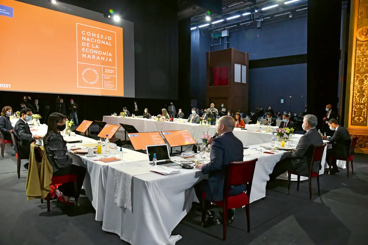 Consejo Nacional de la Economía Naranja. Teatro Colón, Bogotá, 8 de abril de 2021.
