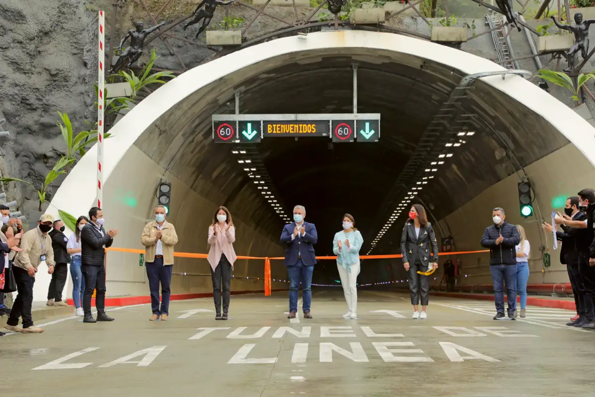 Inauguración Túnel de La Línea, Cajamarca Tolima, 4 de septiembre de 2020.