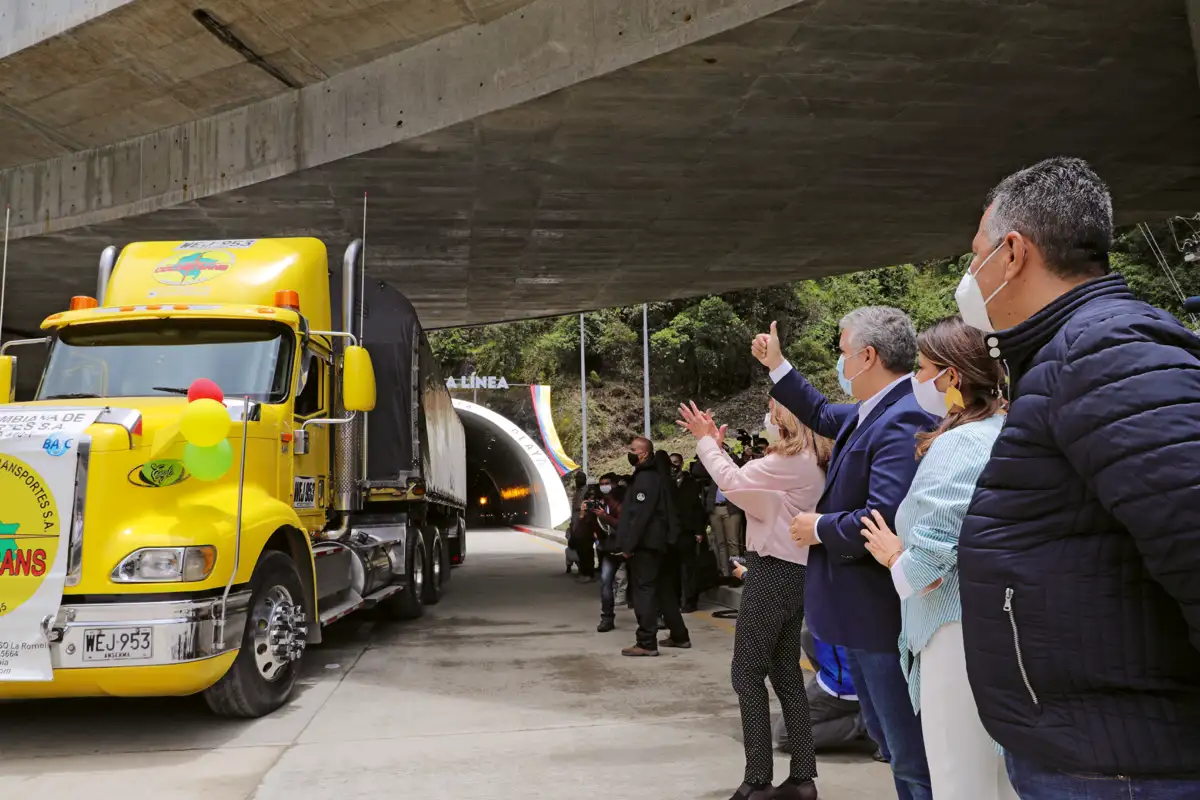 Inauguración Túnel de La Línea, Cajamarca Tolima, 4 de septiembre de 2020.