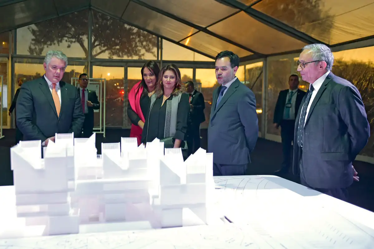 Puesta de la primera piedra Museo de Memoria de Colombia, Bogotá, 5 de febrero de 2020.