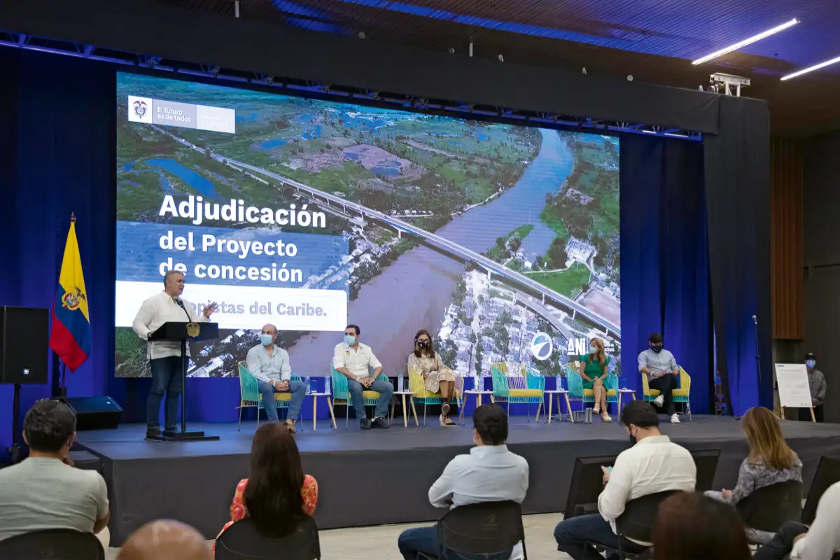 Adjudicación del proyecto Ruta Caribe. Pabellón de Eventos Caja de Cristal. Barranquilla, Atlántico, 20 de agosto de 2021.
