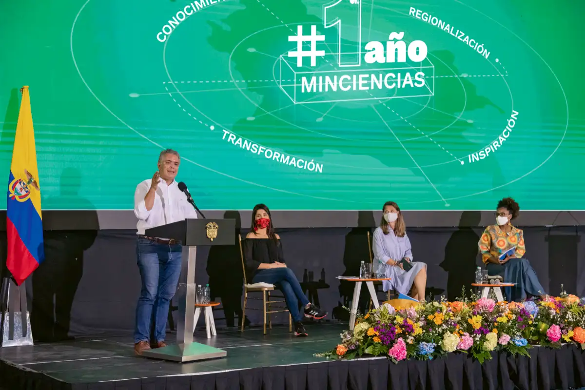 Primer año del Ministerio de Ciencia, Tecnología e Innovación y recomendaciones de la Misión de Sabios. Coliseo Cubierto Argelino Durán Quintero. Ocaña, Norte de Santander, 5 de diciembre de 2020.