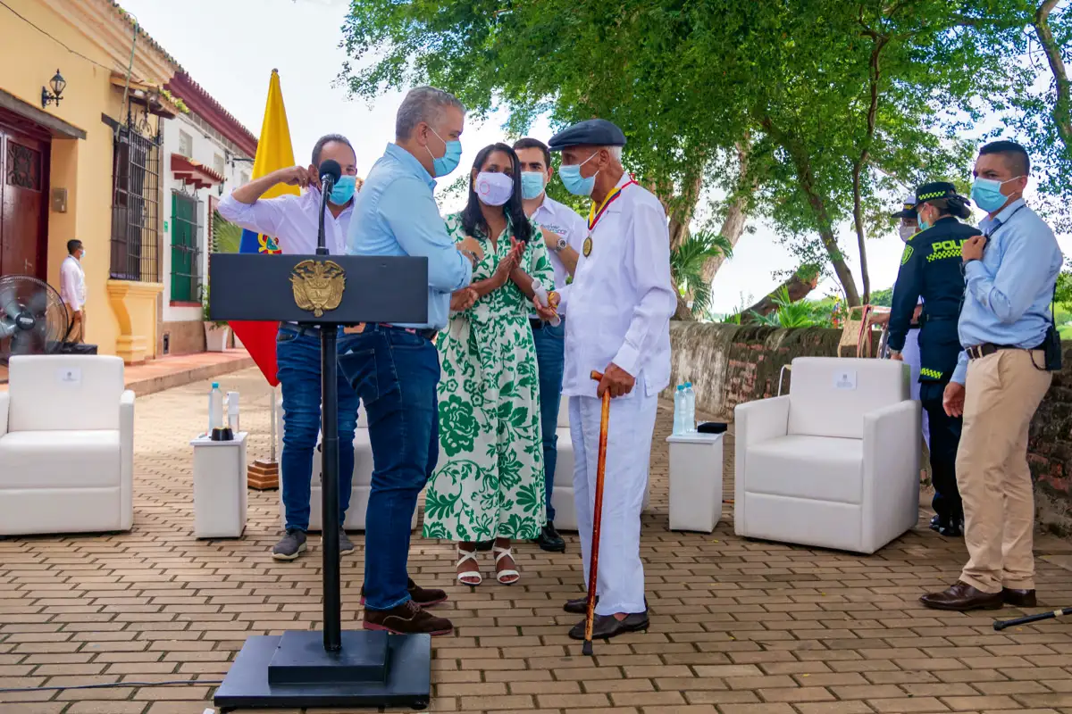Gran Orden Ministerio de Cultura al maestro Adolfo Pacheco. Mompox, Bolívar, 20 de agosto de 2021.