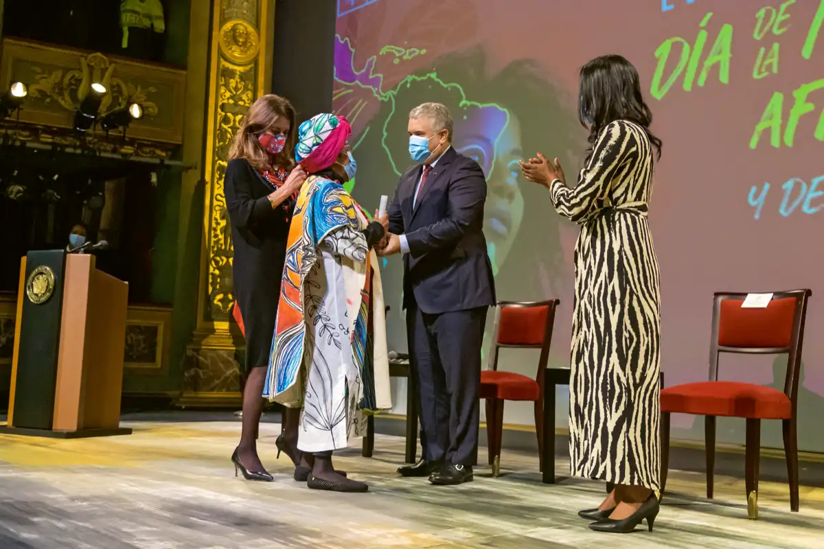 Conmemoración Día de la Mujer Afrocaribeña y de la Diáspora. Teatro Colón, Bogota, 26 de julio de 2021.