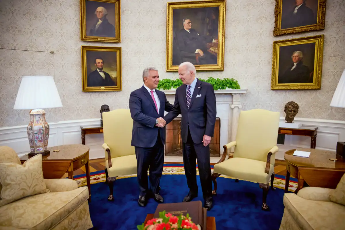 Reunión con Joe Biden, presidente de EE. UU. Salón Oval, Casa Blanca. Washington D. C. 10 de marzo de 2022.