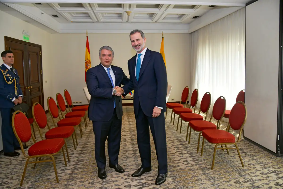 Reunión con Felipe VI rey de España. Montevideo, Uruguay, 1 de marzo de 2020.