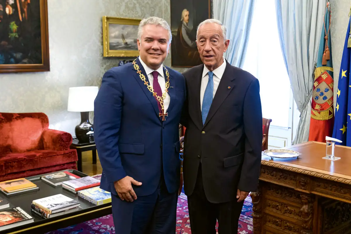 Condecoración impuesta por Marcelo Rebelo, presidente de Portugal. Lisboa, 23 de junio de 2022.