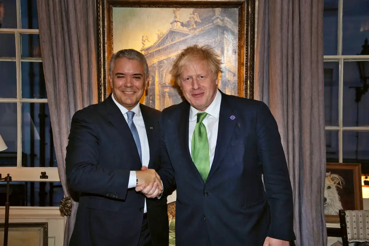 Encuentro con el primer ministro británico Boris Johnson. Club de la Calle Hertford, Londres, Inglaterra, 18 de mayo de 2022.