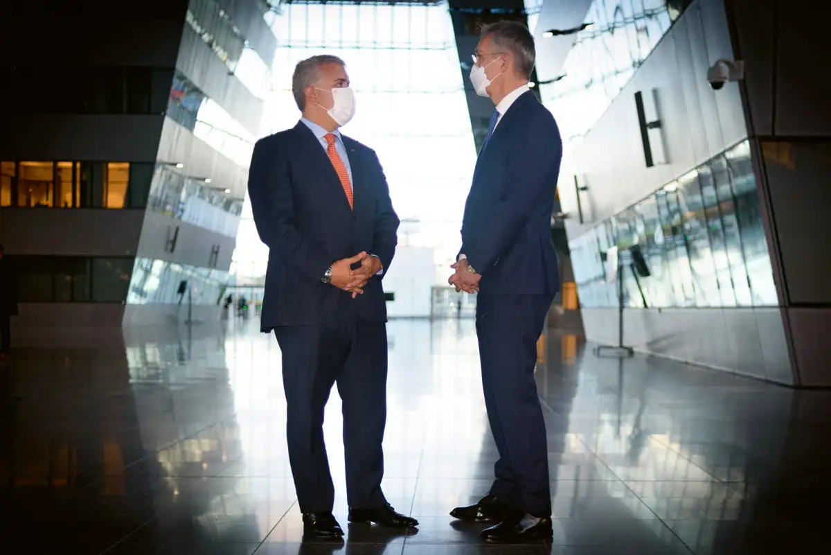 Reunión con Jens Stoltenberg, secretario general de la otan. Bruselas, Bélgica, 25 de septiembre de 2018.