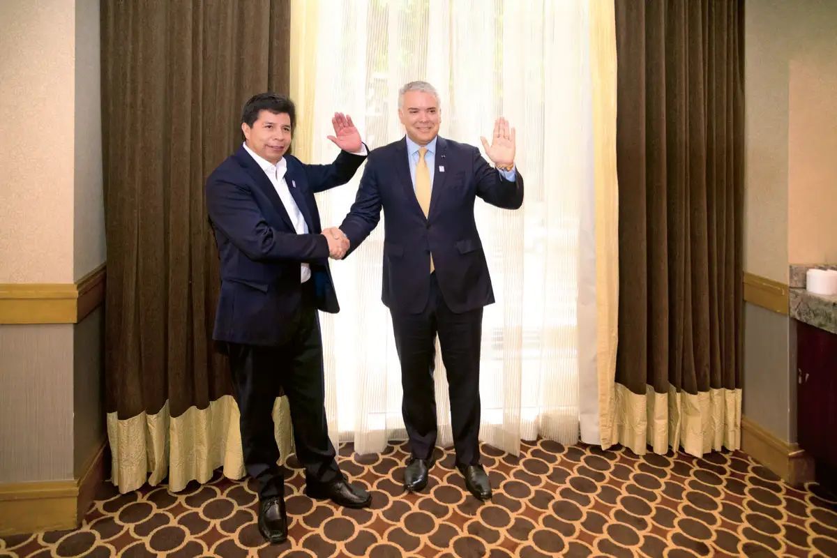 Reunión con Pedro Castillo, presidente de Perú. 8 de junio de 2022.
