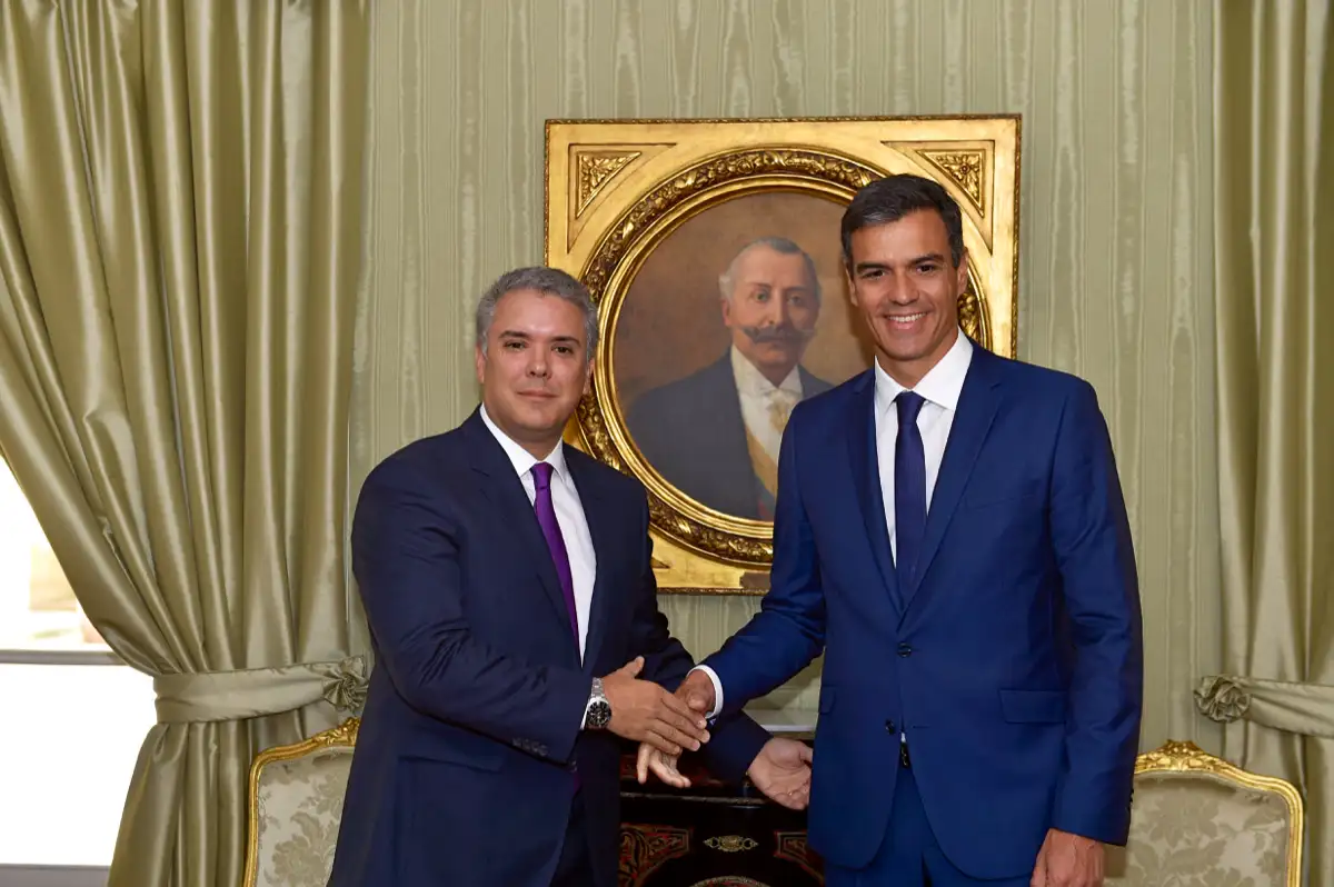 Visita del presidente español, Pedro Sánchez. Casa de Nariño, Bogotá, 30 de agosto de 2018.