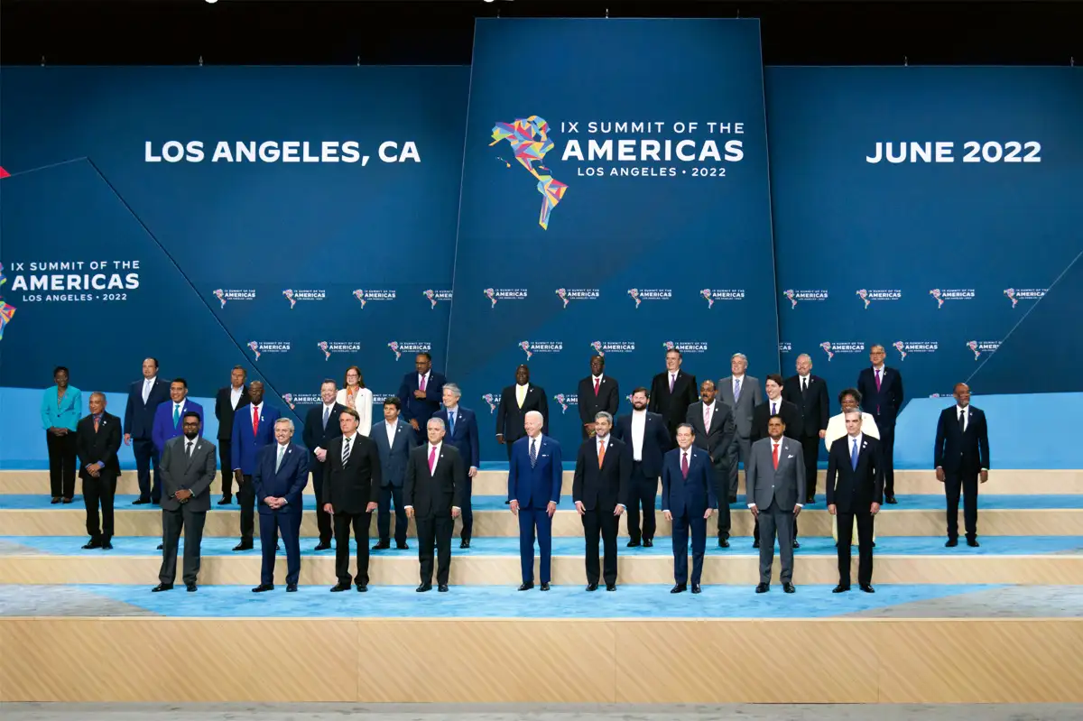 IX Cumbre de las Américas entre jefes de Estado y de Gobierno del continente sobre aspectos políticos y económicos. Los Ángeles, California, EE. UU., 6 - 10 de junio de 2022