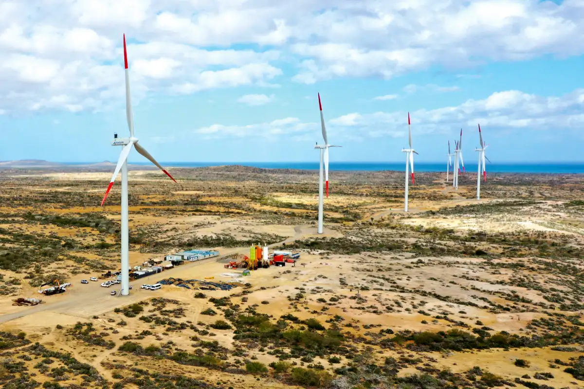 Parque Eólico Guajira 1 Cabo de la Vela, La Guajira, 20 de enero de 2022.
