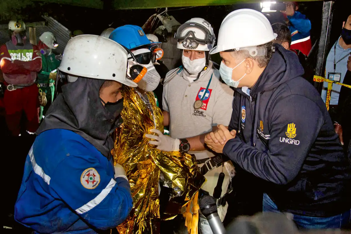 Rescate de mineros de la mina Alizala. Vereda Gachanea, Lenguazaque, Cundinamarca, 23 de agosto de 2020.