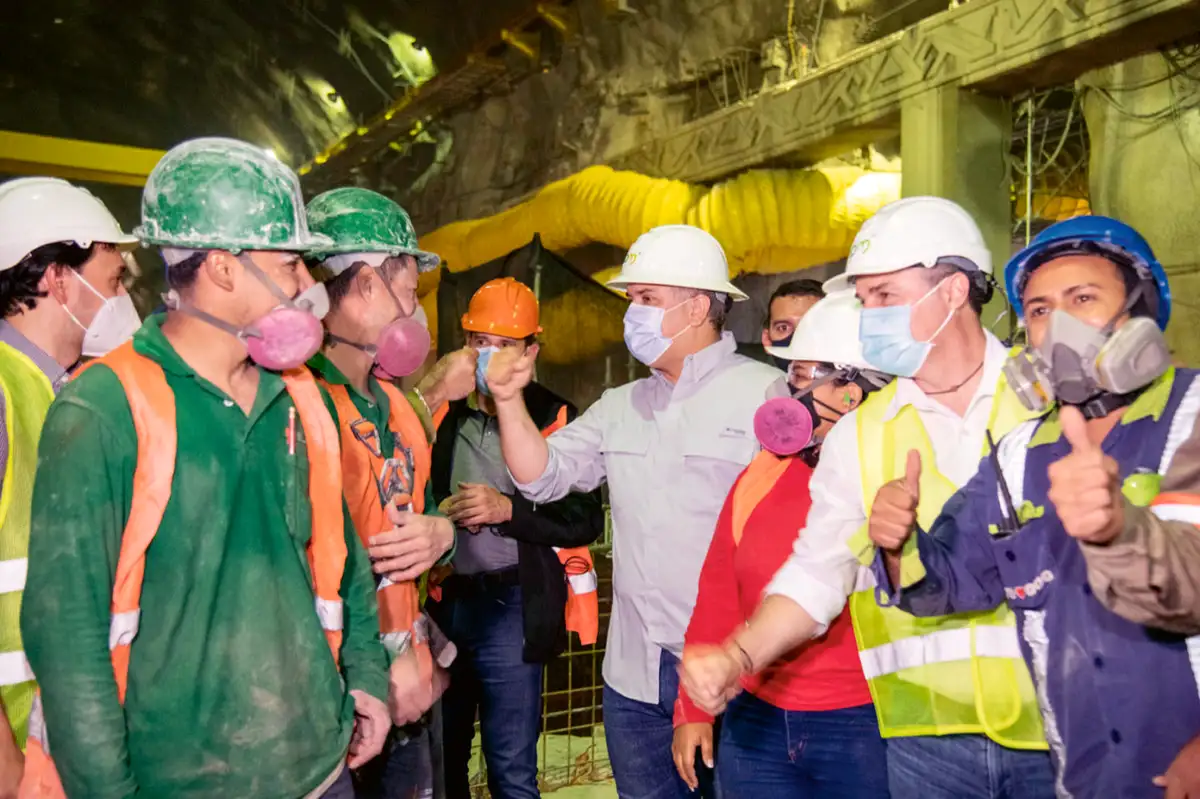 El presidente visita el Proyecto Hidroeléctrico de Ituango, Antioquia, 14 de julio de 2021.