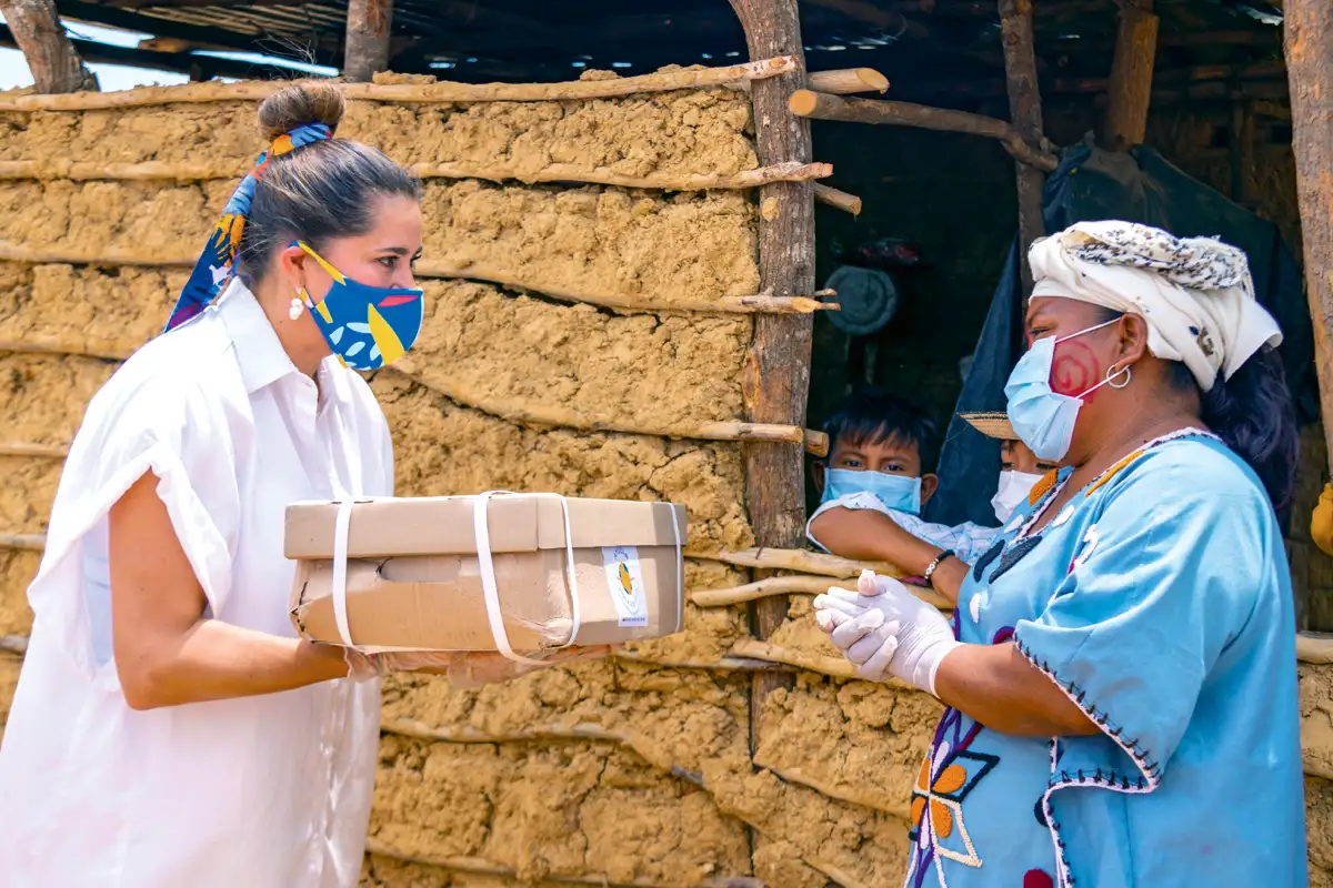 Entrega de ayudas a población wayuu. La Guajira, 29 de mayo de 2020.