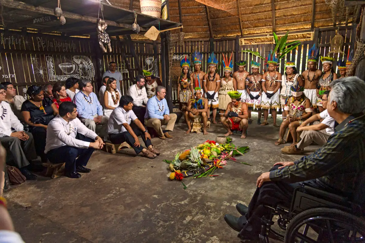 Maloka encuentro con Comunidades Ancestrales, Universidad Nacional de Colombia - Sede Amazonia, Leticia, Amazonas, 6 de septiembre de 2019.