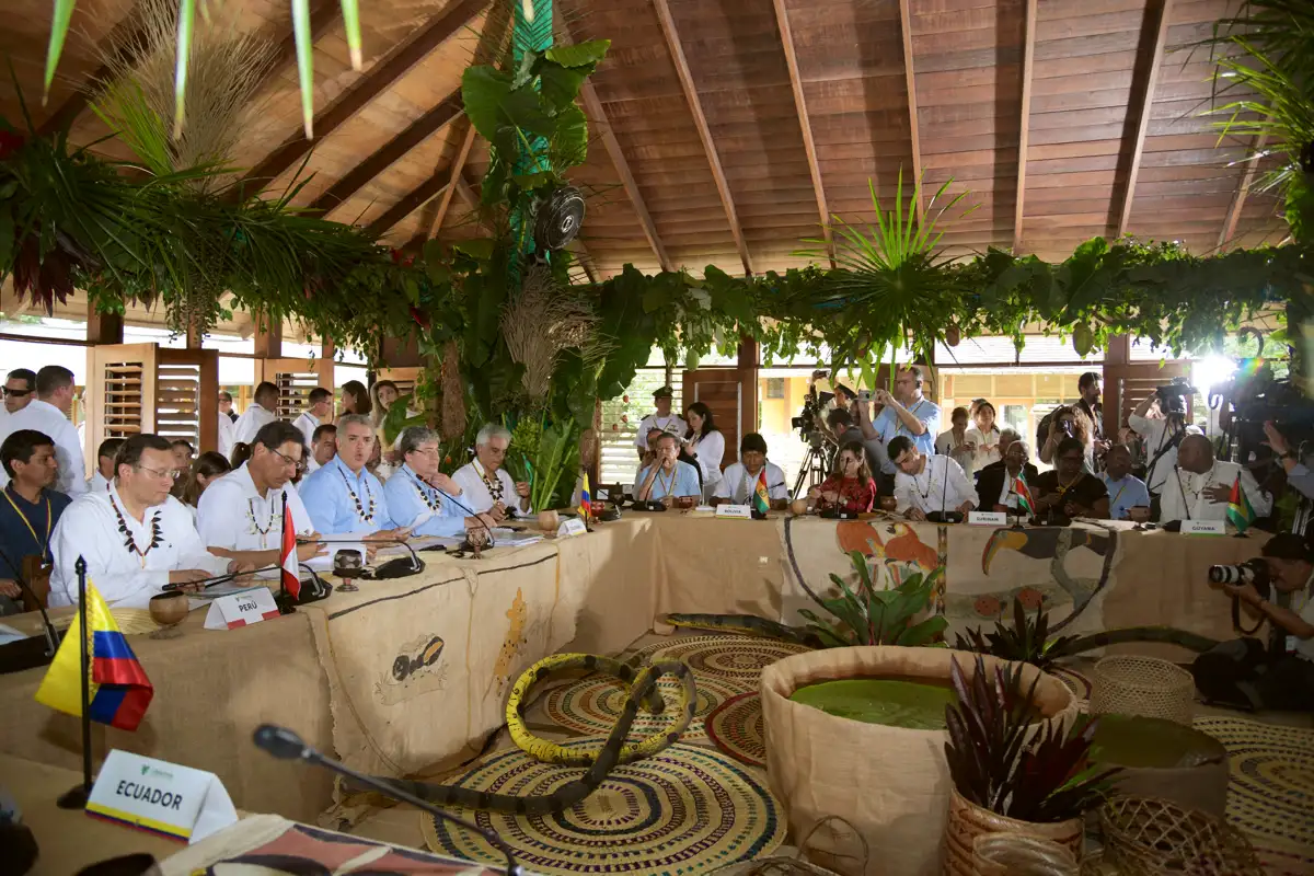 Cumbre Presidencial por la Amazonia. Universidad Nacional de Colombia - Sede Amazonia, Leticia, Amazonas, 6 de septiembre de 2019.