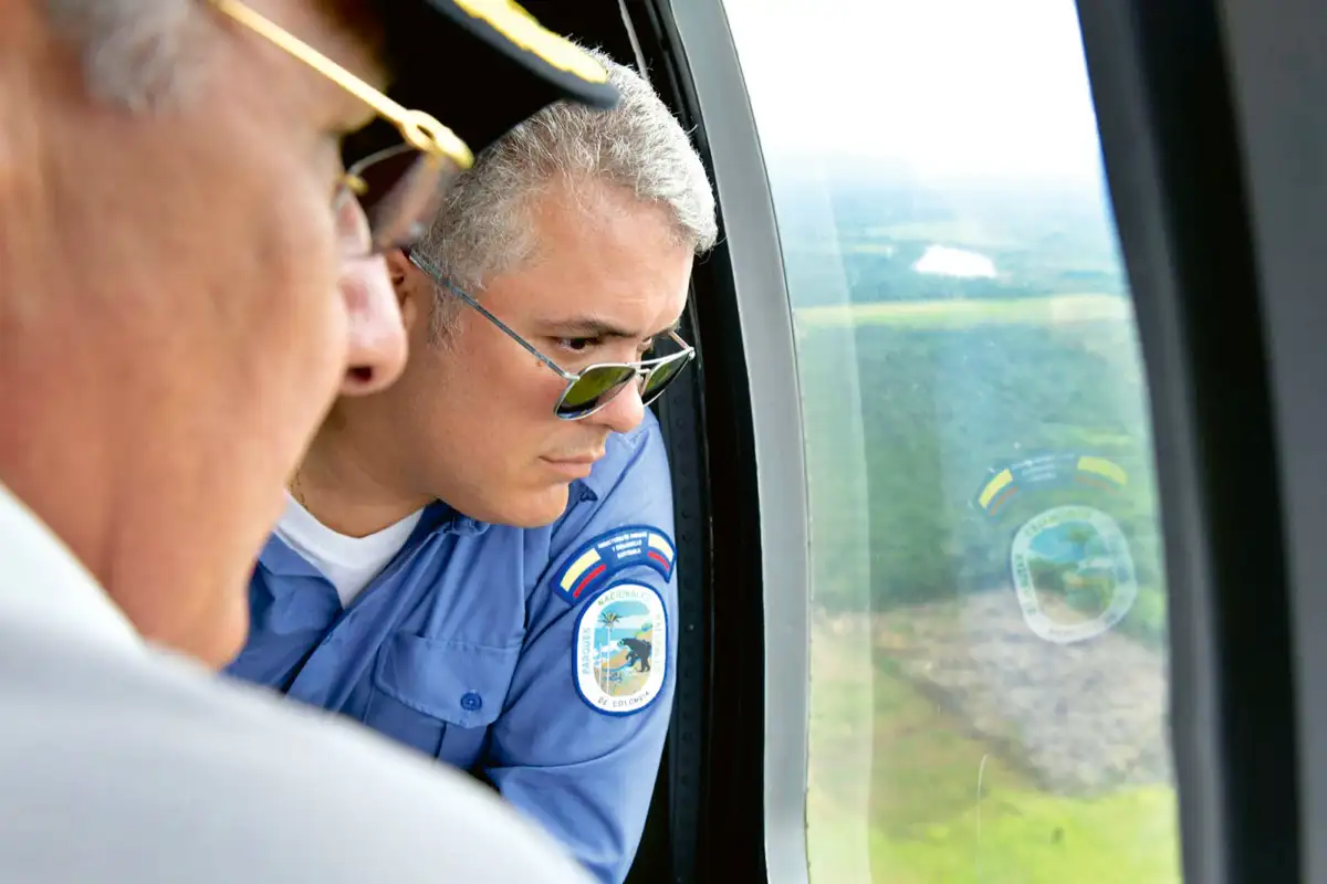 Sobrevuelo durante la campaña Artemisa contra la deforestacion. Serranía de La Macarena, Meta, 28 de abril de 2019.